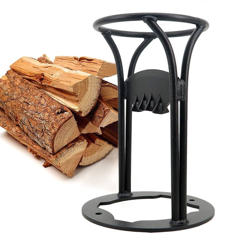 Lesly 7.55In Diameter Mouth High-Carbon Steel Round Black Wood Chipper - 8.66" L x 8.66" W x 12.20" H