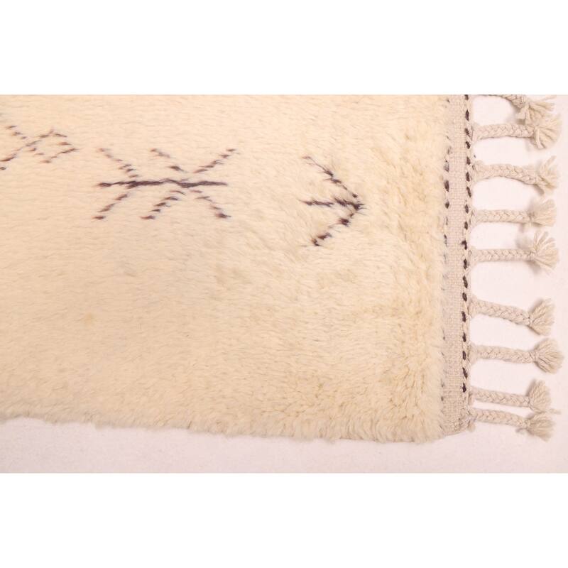 ECARPETGALLERY Hand-knotted Pak Finest Marrakesh Cream Wool Rug - 5'9 x 7'9