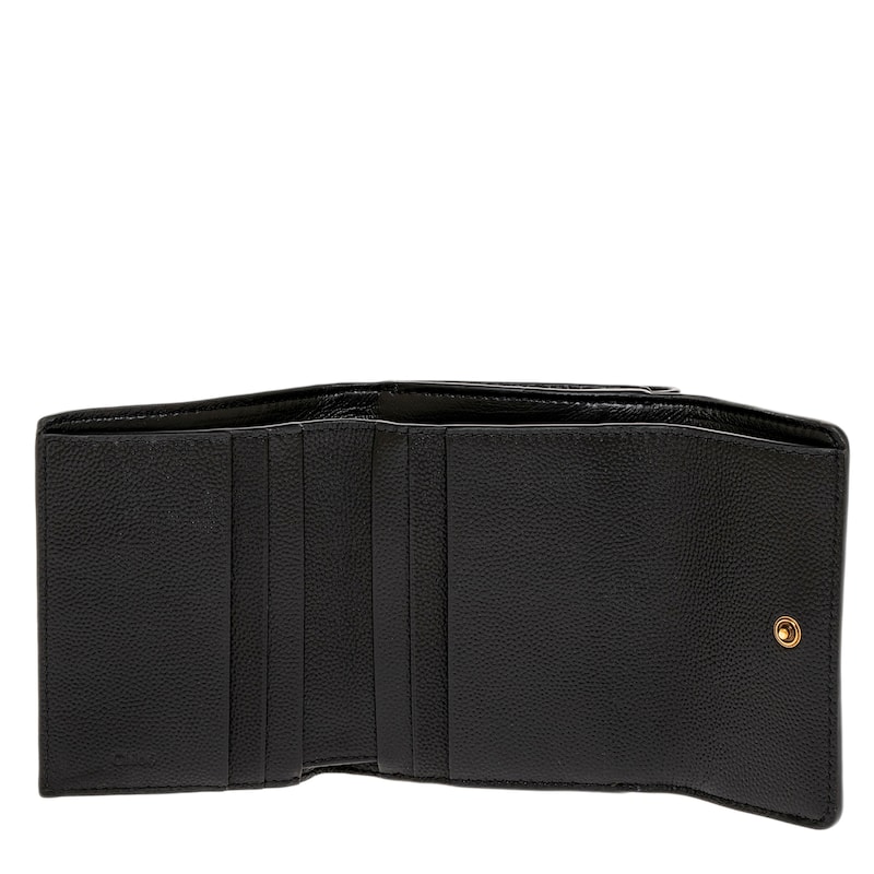 Chloe Charms Small Trifold Wallet in Grained Leather