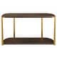 preview thumbnail 7 of 5, 2-Tier Wooden Console Table - 54" - Brown and Gold