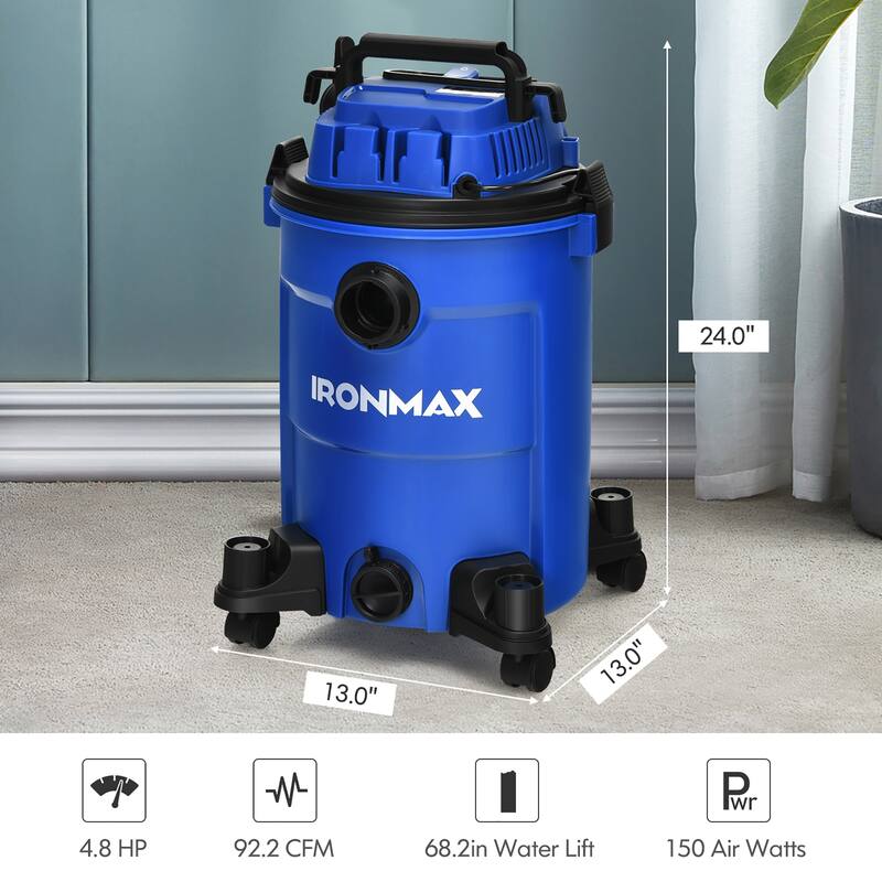 6.6 Gallon 4.8 Peak HP Wet/Dry Vacuum 3 in 1 Shop Vacuum Cleaner - See Details
