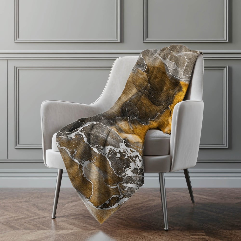 Premium Machine Washable Abstract Contemporary Sherpa Throw Blanket