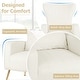 preview thumbnail 31 of 30, Costway Velvet Upholstered Wingback Chair with Lumbar Pillow & Golden - See Details