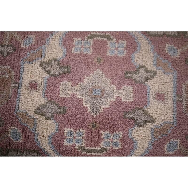 All-Over Floral Oushak Oriental Runner Rug Handmade Wool Carpet - 2'8"x 9'9"
