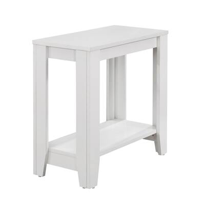 Offex Contemporary Two Tiered Accent Table - White