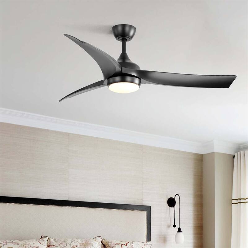 52" LED Ceiling Fan with Remote Control,3 ABS Blades and DC Motor