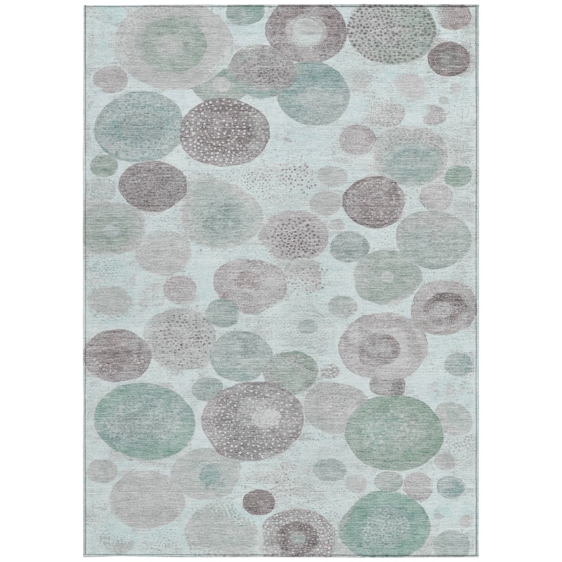 HomeRoots Geometric Transitional Rectangle Outdoor Rug
