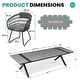 preview thumbnail 2 of 24, VredHom 11PC Outdoor Patio Aluminum X-Frame Dining Set Table with Rattan Chairs