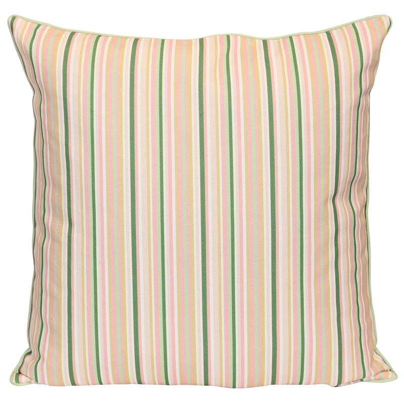 StyleCraft Tamara Day for StyleCraft Soft Stripe Pillow - 24" x 24" - Multicolor, Pastel Green