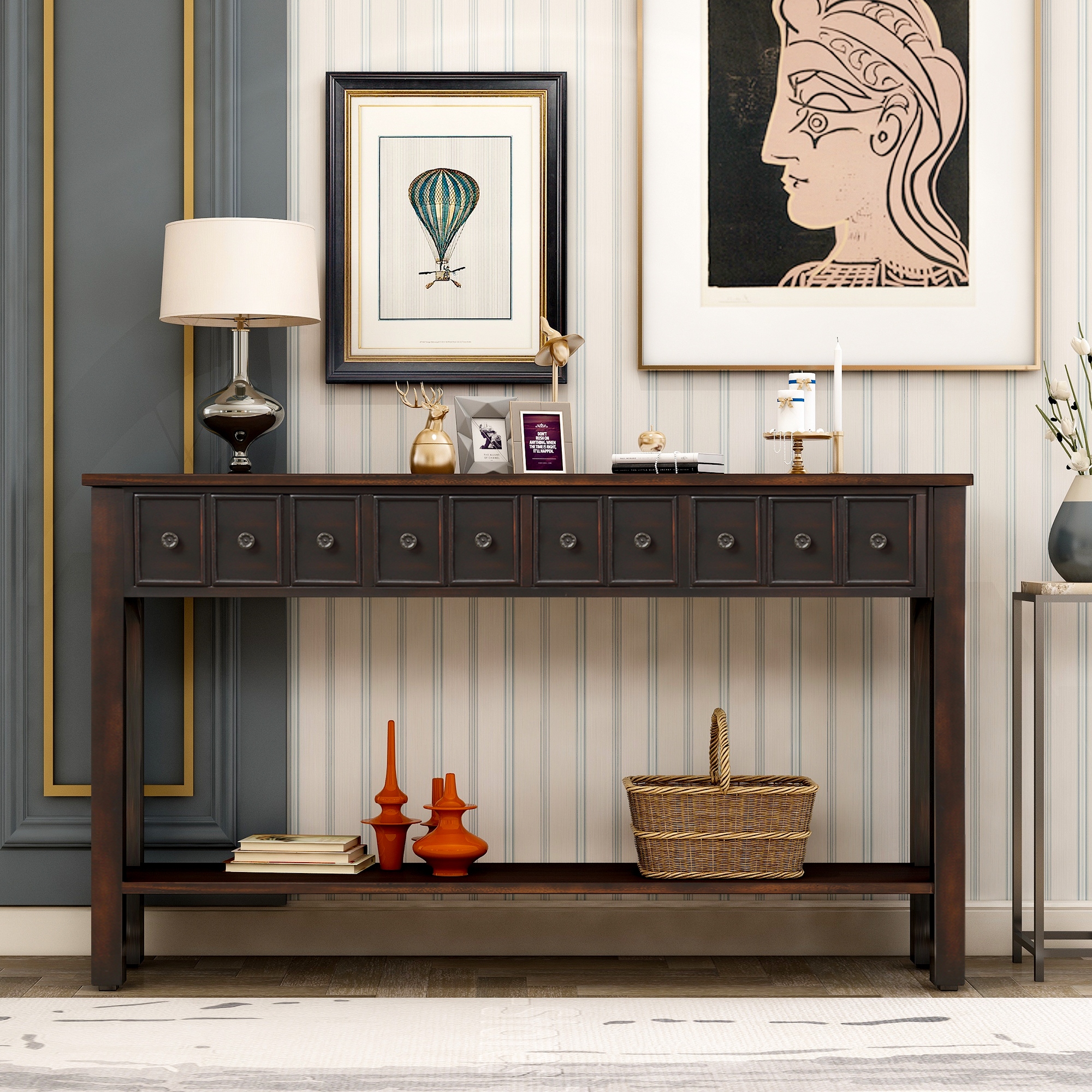 Plant stand outlet console table