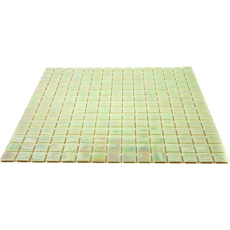 Apollo tile 12" x 12" Nacreous Glossy Lime Green Glass Tile (20 sq ft/case) - 20 Pack