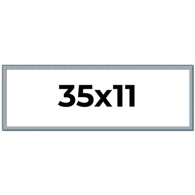 35x11 Frame Rustic Sky Blue Solid Wood Picture Frame | 0.75 Inch