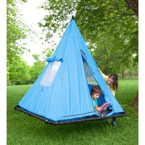 HearthSong Sky Tent Swing - Blue - One Size - One Size. Opens flyout.