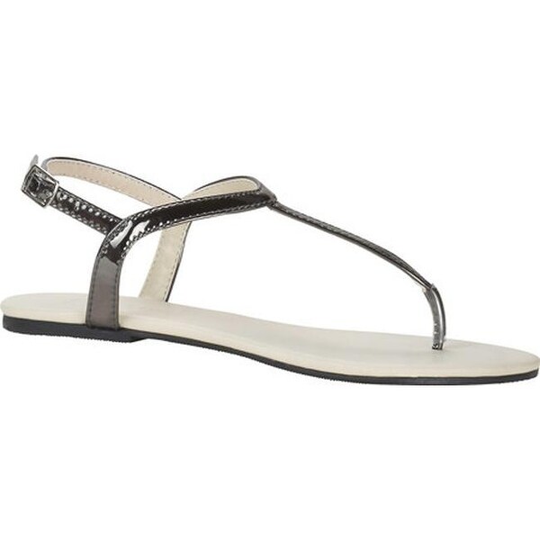pewter thong sandals