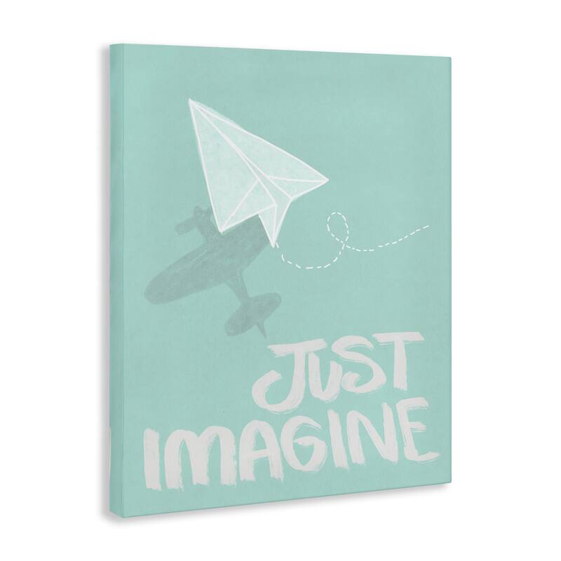 Stupell Inspirational Just Imagine Phrase Canvas Wall Art Design By Chen Alyesh