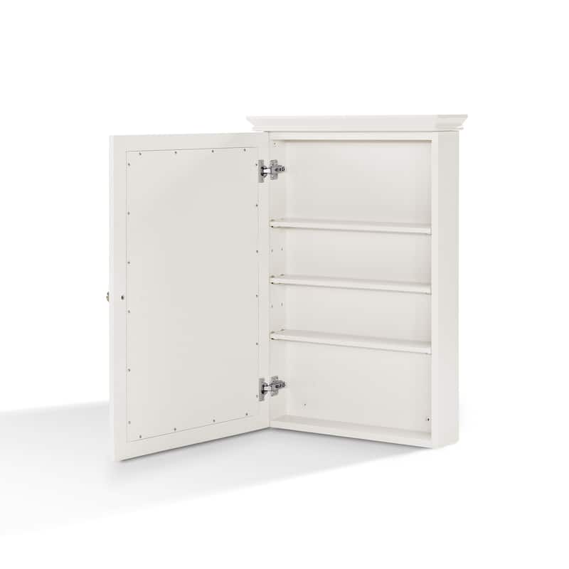 Crosley Lydia Mirrored Wall Cabinet in White