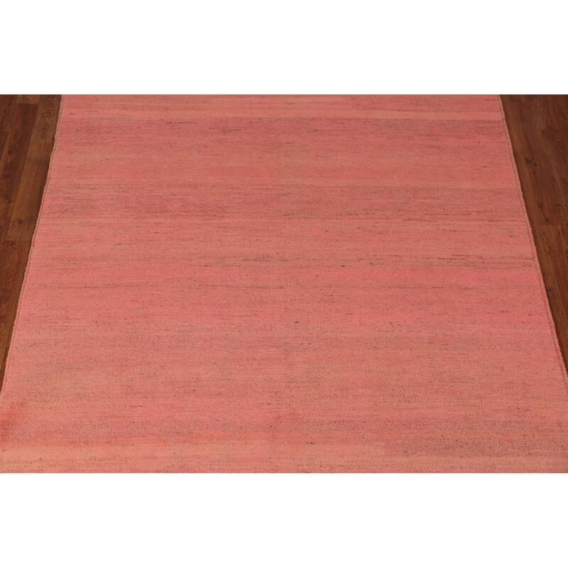 Pink Gabbeh Modern Area Rug Handmade Oriental Wool Carpet - 5'6" x 8'1"