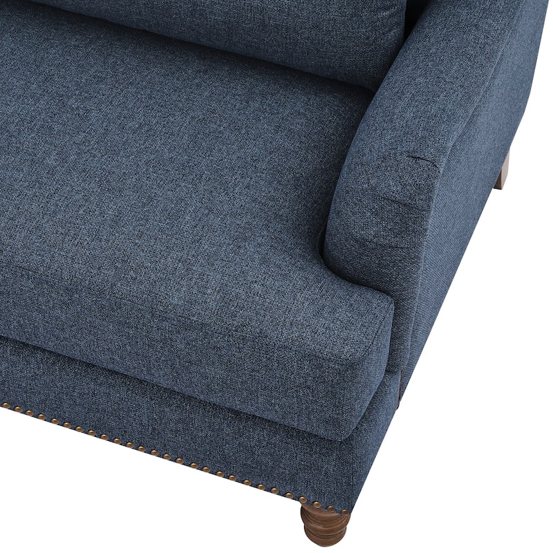 77.6''W Modern 3-Seat Sofa with Solid Wood Frame and Comfortable Cushions for Living Room