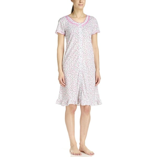 front button night gown