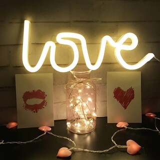 Neon Love Signs Light 13.70" Large LED Love Art Decorative Sign - Standard