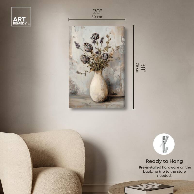 Artichoke Glory Canvas by Art Remedy, Gallery Wrapped