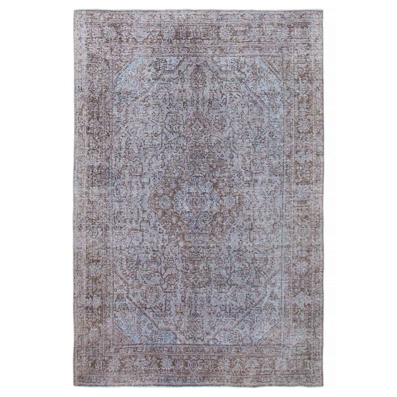 ECARPETGALLERY Hand-knotted Color Transition Denim Blue Wool Rug - 6'2 x 9'5 - Light Denim Blue - 6'2 x 9'5