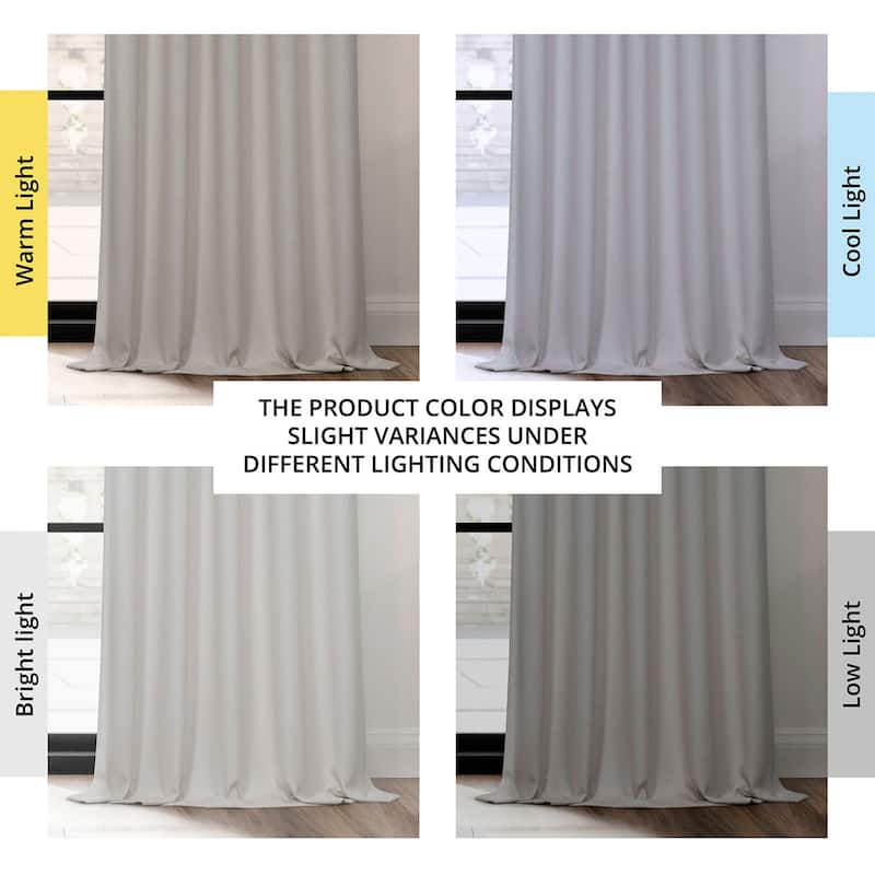 Exclusive Fabrics Textured Faux Linen Extra Wide Room Darkening Curtains for Bedroom & Living Room Curtains (1 Panel)
