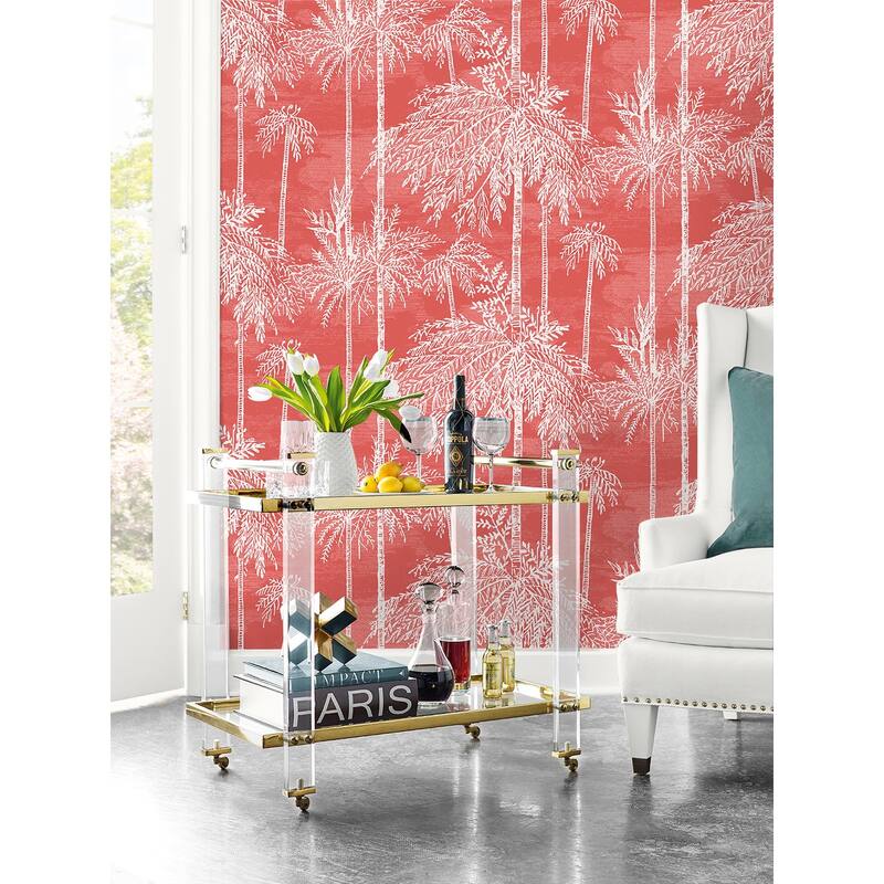 Lillian August Palm Grove Embossed Vinyl Unpasted Wallpaper
