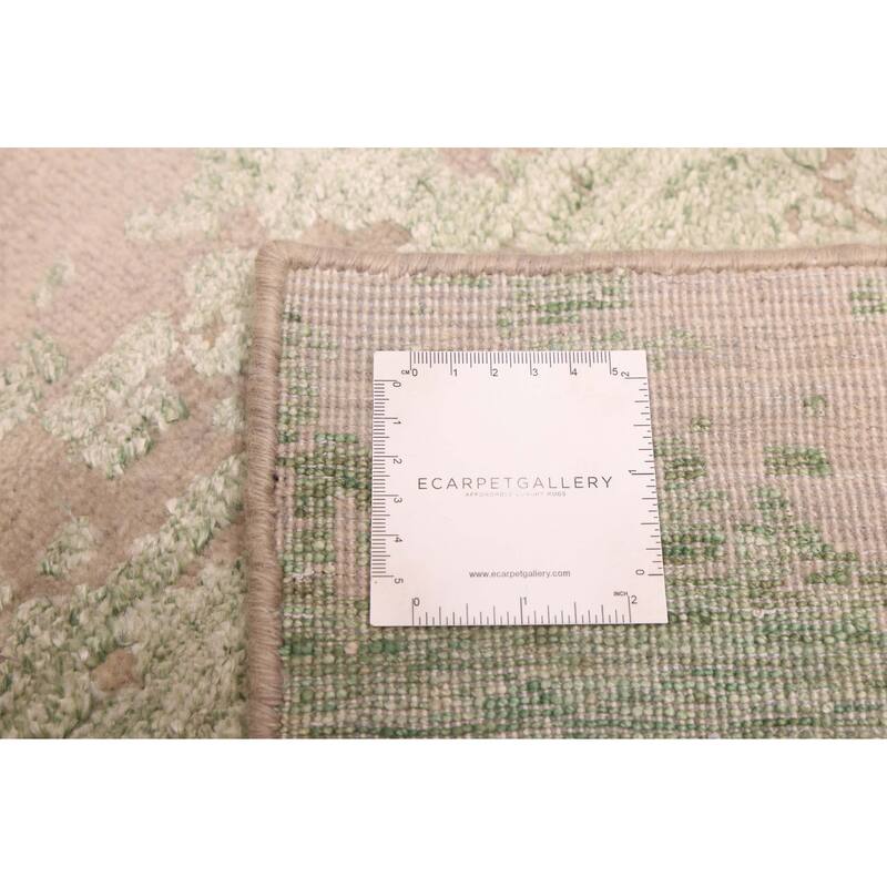 ECARPETGALLERY Hand-knotted Legacy Taupe Silk, Wool Rug - 8'11 x 12'0