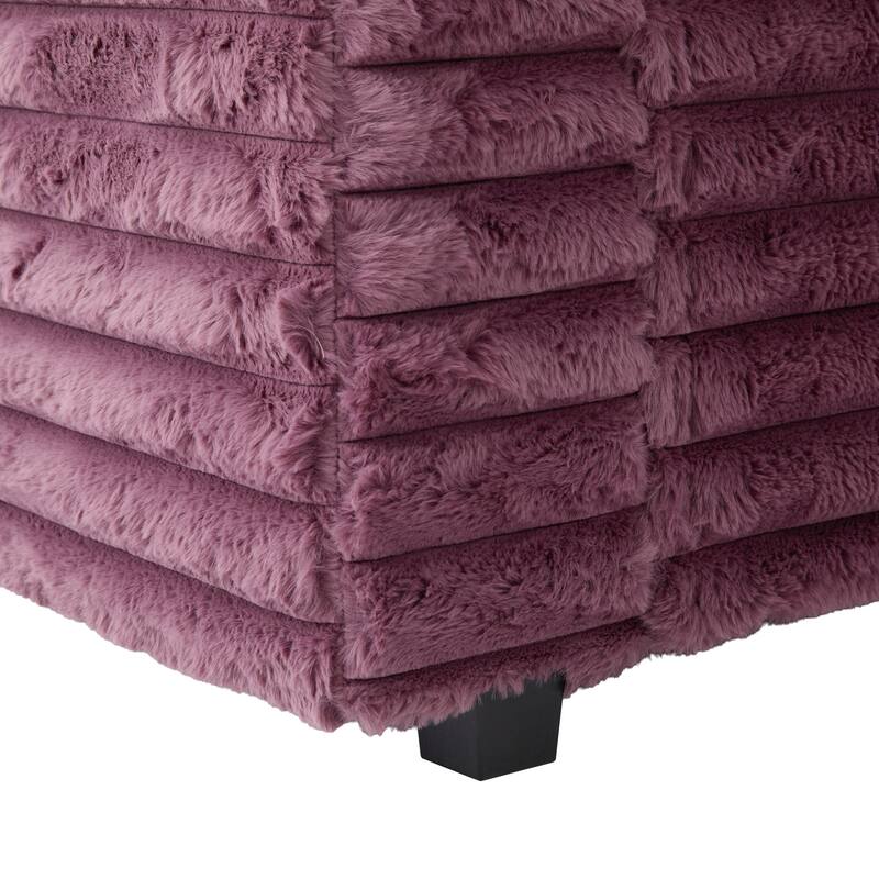 Oversized Double Chaise Lounge Sofa, Living Room 2 Seater Sofa Upholstered Sleeper Sofa Bed Daybed with USB Ports & Cup Holders