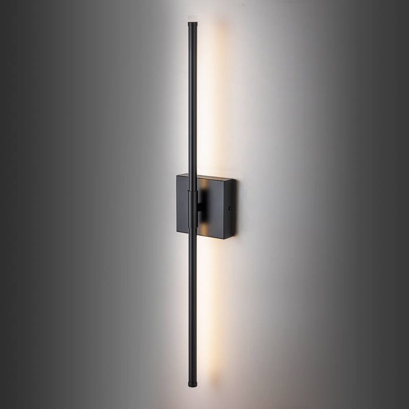 1-Light Modern Linear Aluminum Dimmable Integrated LED 3000K Warm Light Bathroom Vanity Lights for Mirror