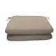 preview thumbnail 21 of 19, Sunbrella Solid fabric 2 pack 18 in. Square seat pad with 21 options - 18"W x 18"D x 2.5"H Cast Ash