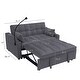 preview thumbnail 15 of 22, Velvet Daybed Futon with Pullout Bed & USB Ports