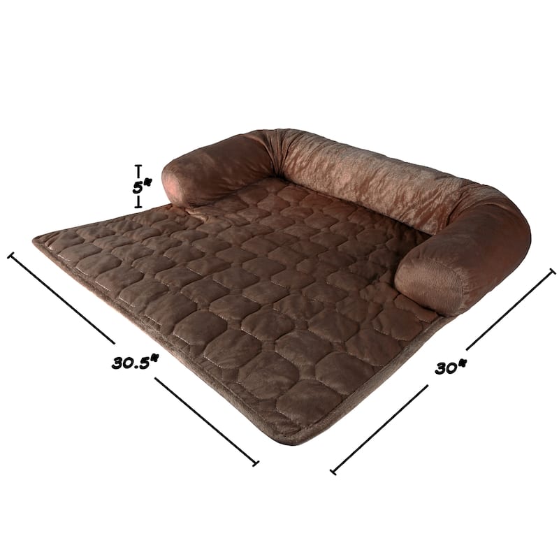 PETMAKER Water-Resistant Pet Couch Cover with Foam Bolster