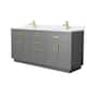 Option Dark Gray, Gold Trim, White Quartz Top