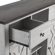 preview thumbnail 4 of 12, 47 in. Modern X-Door Wine Cabinet w/ Built-in Wine Rack - 47" in Width