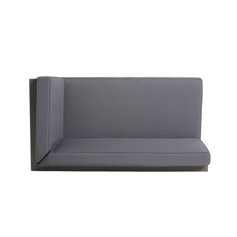 Patio Acacia Wood Frames Conversation Set, Water-resistant Cushions Couch Sectional Garden Backyard Poolside Patio Seating Set