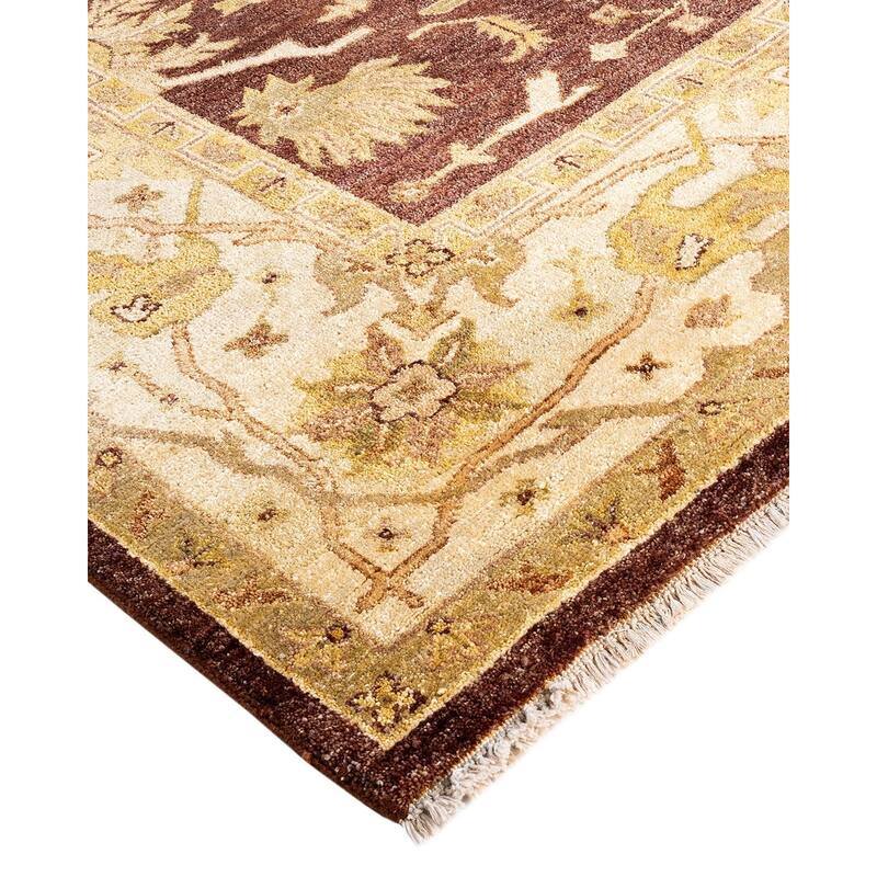 Oushak One-of-a-Kind Handmade Area Rug, Brown - 7' 8" x 10' 1"