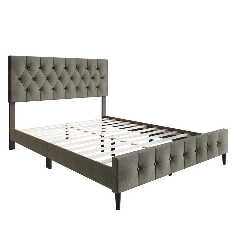 Clayfell Socorro Tufted Upholstered Platform Bed