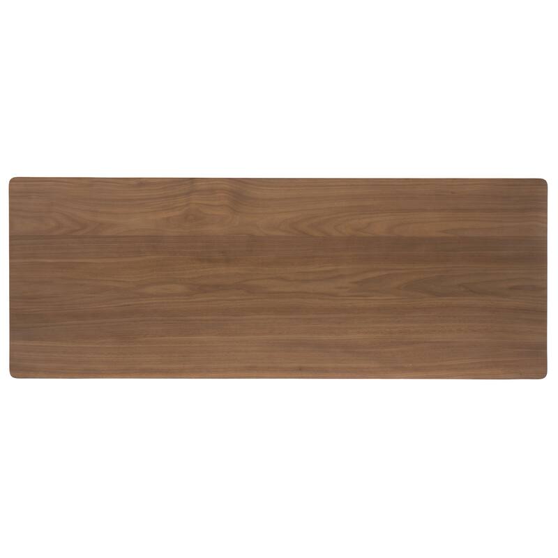 Wood Bar Table, Natural Walnut Finish, 17.72 in x 47.24 in x 42.01 in