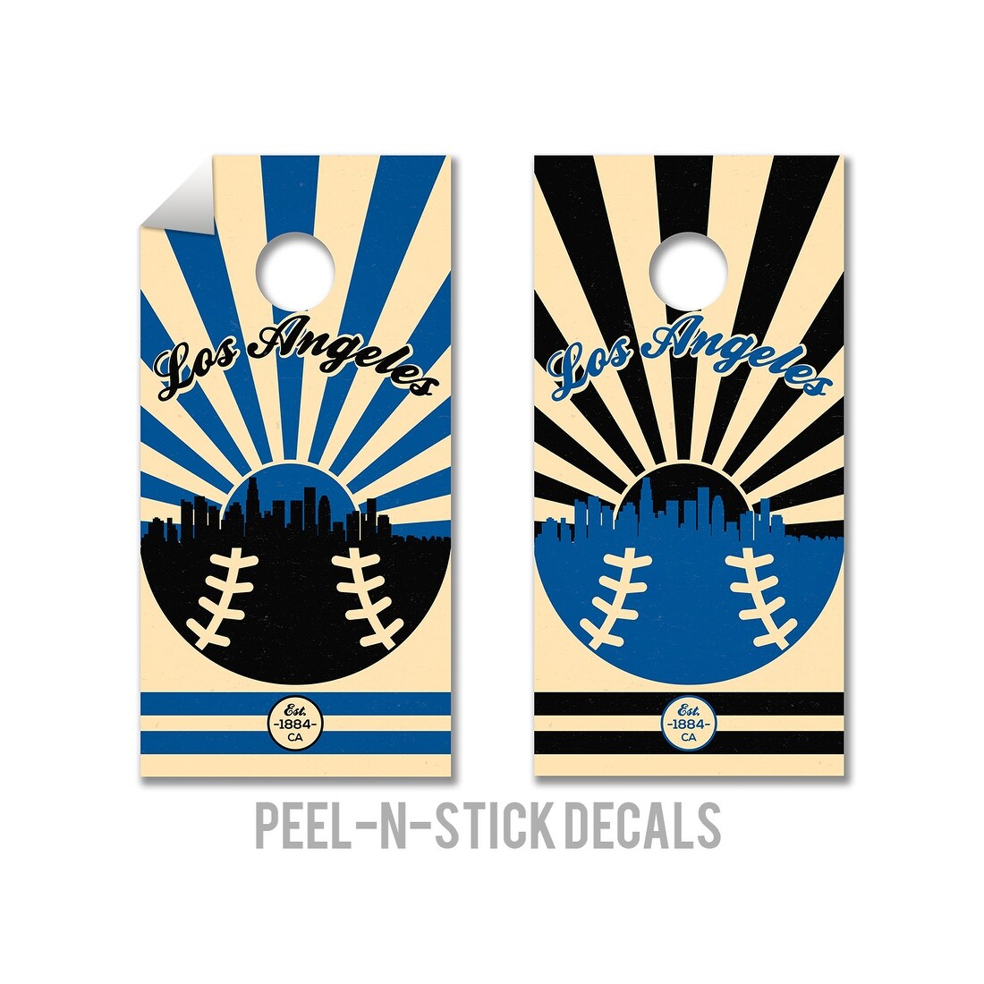Shop Los Angeles Dodgers Cornhole Board Decals Overstock 13255796