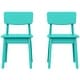preview thumbnail 16 of 68, Modern Mini Kids Outdoor Dining Chair (Set of 2) Turquoise