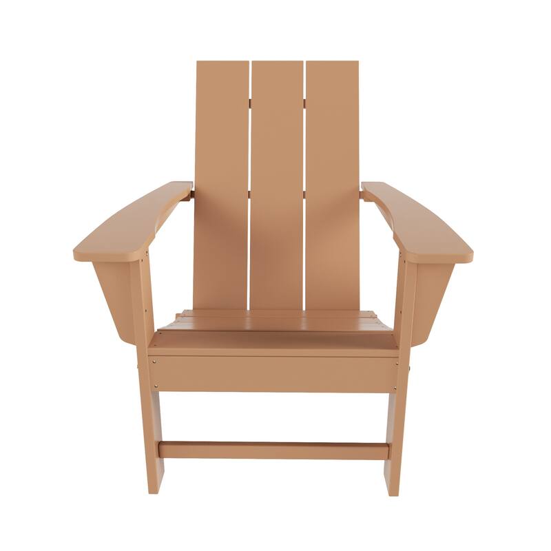 Shoreside Modern 12-Piece Folding Adirondack Chair With Ottoman And Side Table