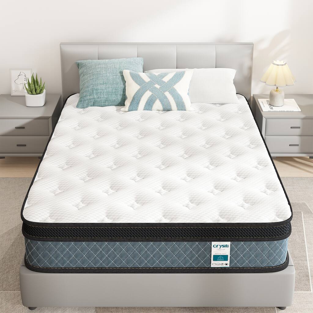 10-inch Memory Foam Mattress and Pocket Spring - White