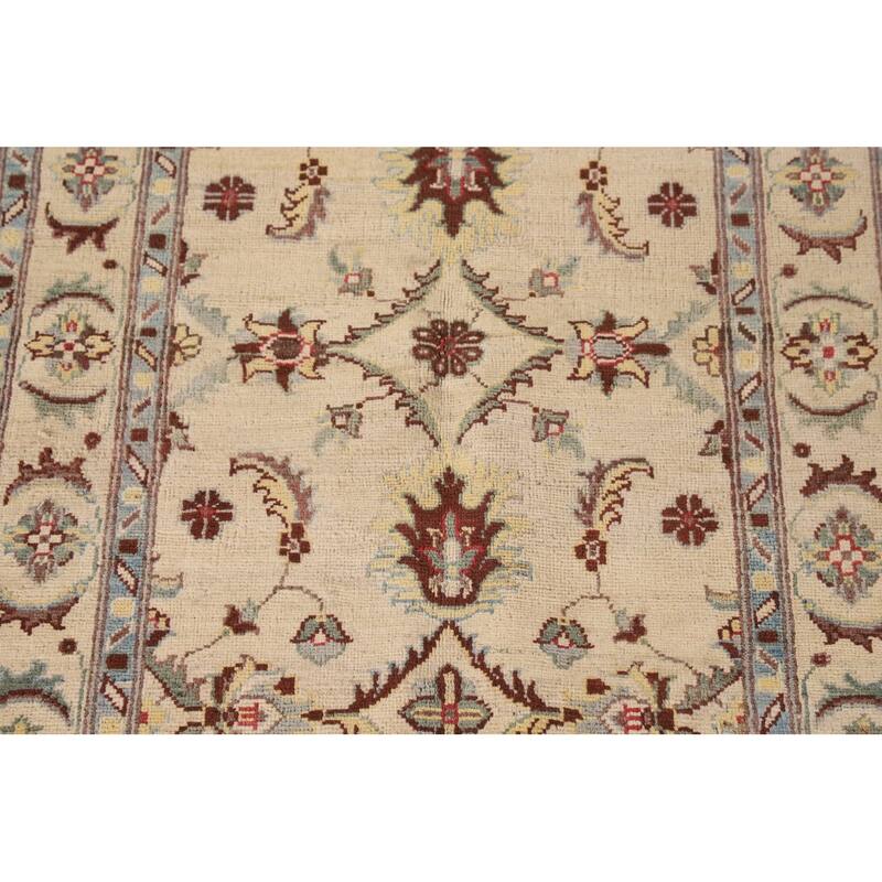 Floral Beige Kazak Oriental Accent Rug Hand-Knotted Wool Carpet - 3'3"x 5'1"