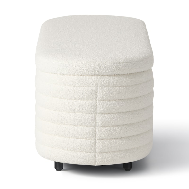 Bayville Sherpa Polyester Flip Top Storage Ottoman - 42"