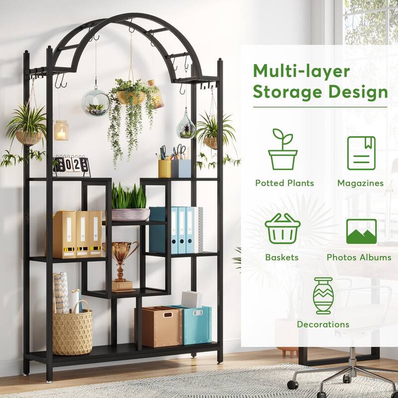 5-tier Arched Plant Stand Indoor Plant Shelf for Garden