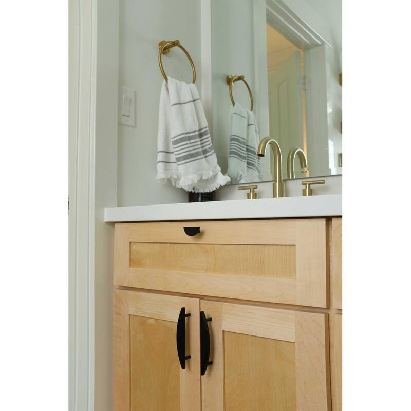 Hapny Home HM19 Half Moon 1-3/4" Designer Solid Metal Half Circle