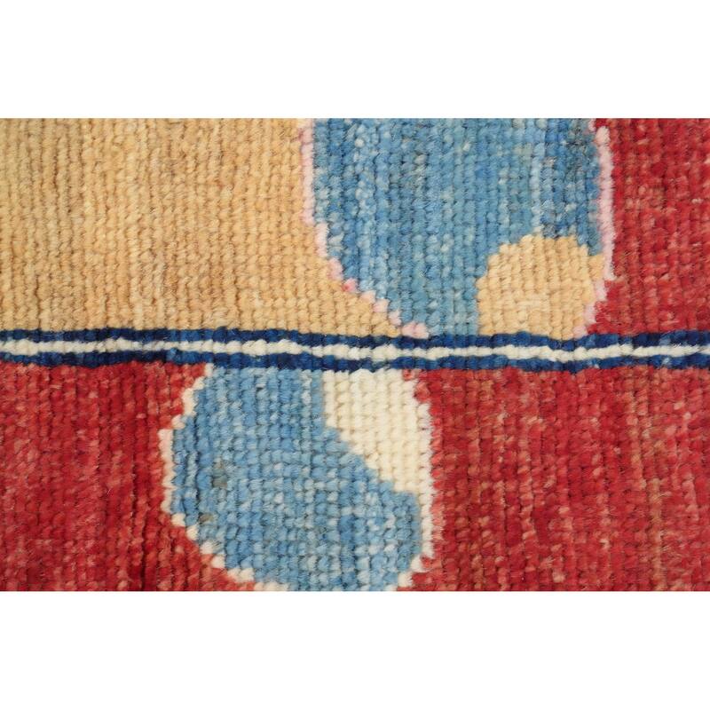 Hand Knotted Oriental 100% Wool Carpet Transitional Floral Beige & Ivories Oushak Area Rug - 9' 8'' X 8' 6''