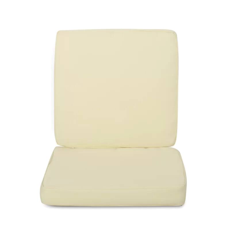 Roomfitters Carolina Club Chair Cushion Set, Back and Seat Cushions, Water Repellent Fabric, Cream - Cream